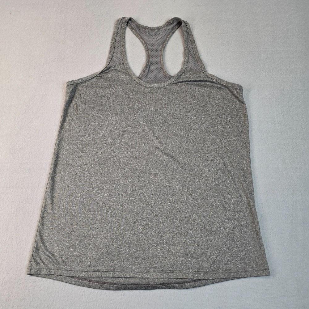 Xersion Women Gray Racerback Athletic Tank Top Medium Workout Gym Activewear Sle